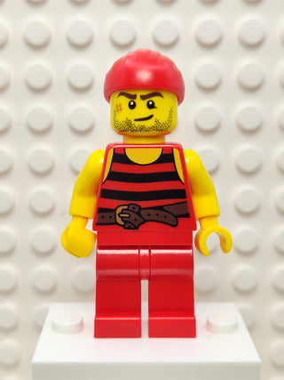 Pirate 5 - Black and Red Stripes, pi166 Minifigure LEGO®   