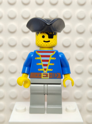 Pirate Blue Jacket Light Gray Legs, pi005 Minifigure LEGO®   