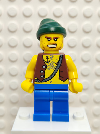 Pirate Vest and Anchor Tattoo Blue Legs, pi129 Minifigure LEGO®   