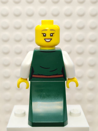 Peasant - Female, Dark Green Skirt, cas570 Minifigure LEGO®   