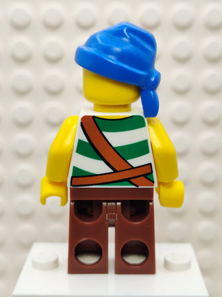 Pirate Green / White Stripes with Reddish Brown Legs, pi133 Minifigure LEGO®   