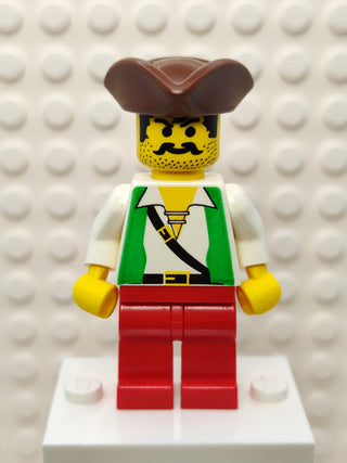 Pirate Green Vest and Red Legs, pi049 Minifigure LEGO®   