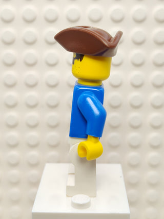 Pirate Blue Jacket and White Legs, pi009 Minifigure LEGO®   