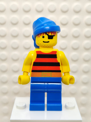 Pirate Red / Black Stripes Shirt and Blue Legs, pi028 Minifigure LEGO®   