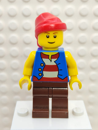 Pirate Blue Vest and Reddish Brown Legs, pi137b Minifigure LEGO®   