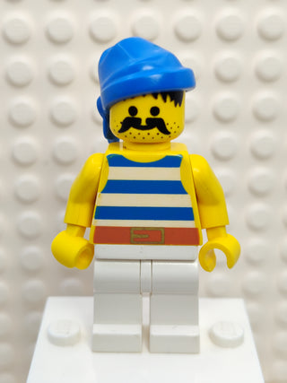 Pirate Blue / White Stripes Shirt and White Legs, pi019 Minifigure LEGO®   