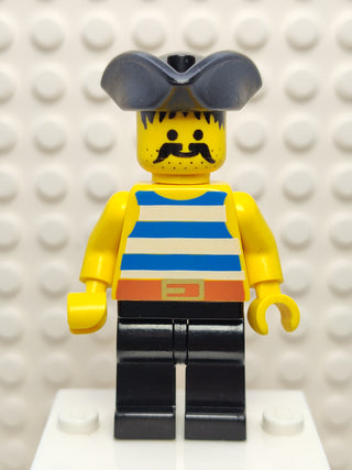 Pirate Blue / White Stripes Shirt with Black Legs, pi017 Minifigure LEGO®   