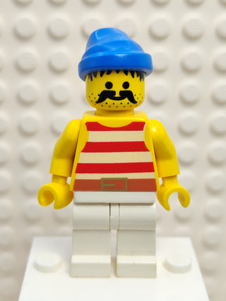 Pirate Red / White Stripes Shirt with White Legs, pi042 Minifigure LEGO®   