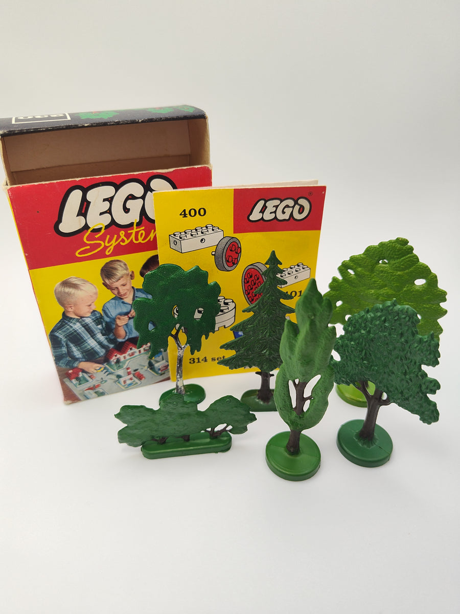 Set 230-2, Trees and Bushes Building Kit LEGO® Certified Pre-Owned with Box (6 pieces, Two boys and Girl)  