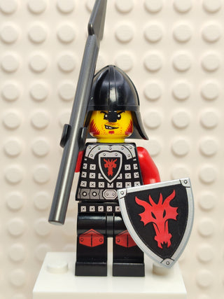 Dragon Knight Scale Mail with Dragon Shield and Shoulder Armor, cas529 Minifigure LEGO® With Spear and Shield  