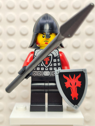 Dragon Knight Scale Mail with Dragon Shield and Shoulder Armor, cas518a Minifigure LEGO® With Spear and Shield  