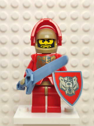 Knights Kingdom II, Santis with Gold Pattern Armor, Dark Tan Hands, cas267 Minifigure LEGO® With Sword and Shield  
