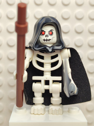 Skeleton Warrior 6 - Hood and Cape, cas378 Minifigure LEGO® With Staff and Knife  