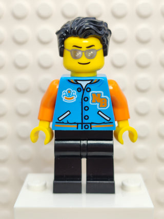Man - Dark Azure Letter Jacket, idea080 Minifigure LEGO®   