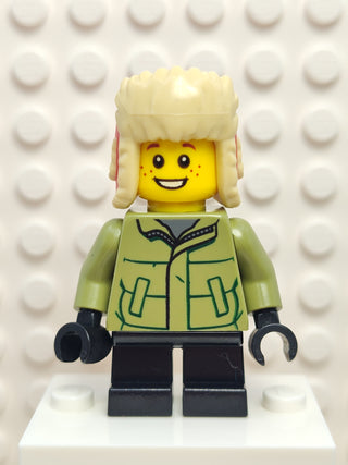 Boy - Olive Green Winter Jacket, hol214 Minifigure LEGO®   