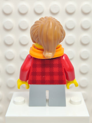 Child - Girl with Red Plaid Flannel Shirt, hol117 Minifigure LEGO®   