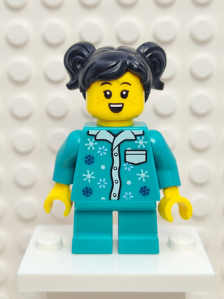 Girl - Dark Turquoise Pajamas, hol256 Minifigure LEGO®   