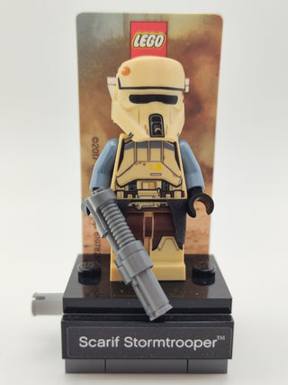 Scarif Stormtrooper, sw0850 (Squad Leader) Minifigure LEGO® With Stand and Backdrop  