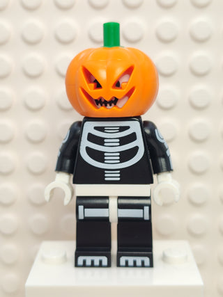 Skeleton Guy - White Head, hol237 Minifigure LEGO® With Pumpkin Head  