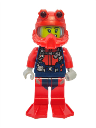 Scuba Diver - Female Open Mouth, cty1165 Minifigure LEGO®   