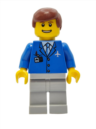 Airport - Blue 3 Button Jacket & Tie, air045 Minifigure LEGO®   