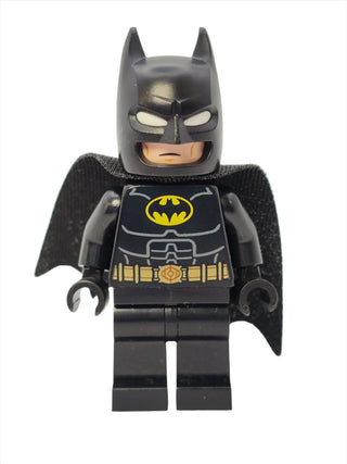 Batman - Black Suit, Gold Belt, Cowl with White Eyes, Smirk / Goggles and Frown, sh0886 Minifigure LEGO®   