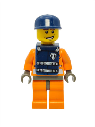 Coast Guard - Dark Blue Vest with Straps and Coast Guard Logo Sticker, wc012s Minifigure LEGO®   