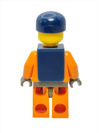 Coast Guard - Dark Blue Vest with Straps and Coast Guard Logo Sticker, wc012s Minifigure LEGO®   