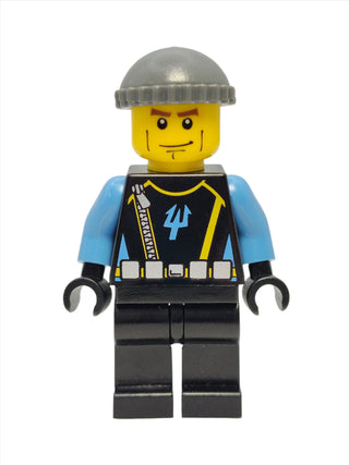 Aquaraider Diver 4 - Dark Bluish Knit Cap, aqu018 Minifigure LEGO®   