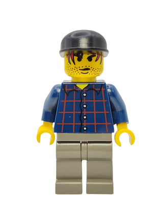 Plaid Button Shirt with Black Stubble (Werewolf Boy), hrf009 Minifigure LEGO®   