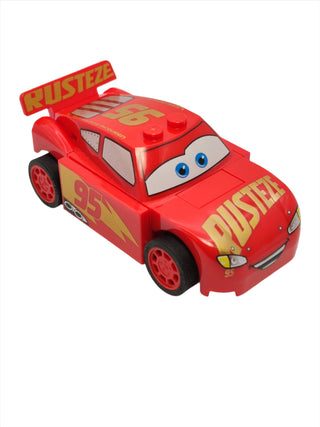 Lightning McQueen - 'RUSTEZE' in Heavy Script, crs011 Minifigure LEGO®   