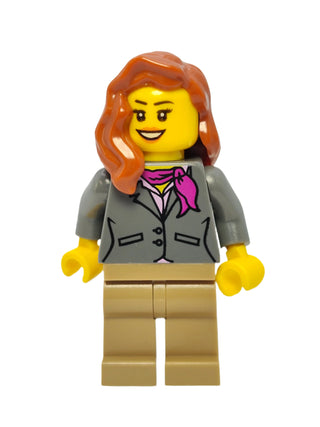 Dark Bluish Gray Jacket with Magenta Scarf, cty0370 Minifigure LEGO®   