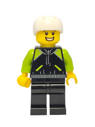 Cyclist - Lime and Black Jacket, cty0658 Minifigure LEGO®   