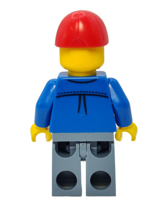 Blue Jacket over Dark Red V-Neck Sweater - Stubble Beard, cty0546 Minifigure LEGO®   