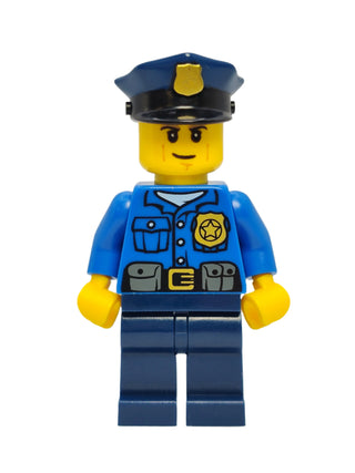 Police City Officer - Police Hat and Cheek Lines, cty0458 Minifigure LEGO®   