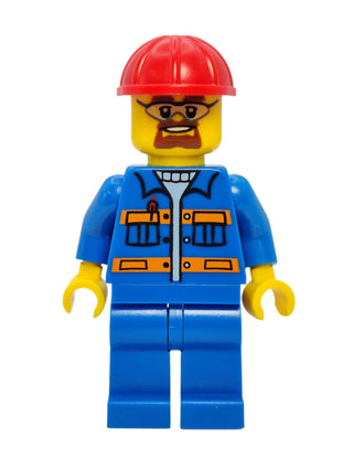 Blue Jacket with Pockets and Orange Stripes and Safety Goggles, cty0471 Minifigure LEGO®   