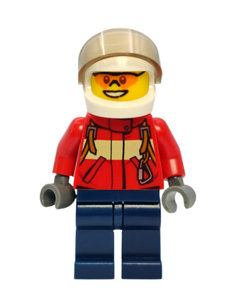 Pilot Male - Red Fire Suit with Carabiner, cty0323 Minifigure LEGO®   