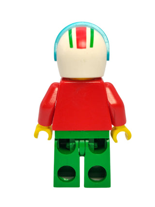 Octan - Racing White Red/Green Striped Helmet, oct033 Minifigure LEGO®   