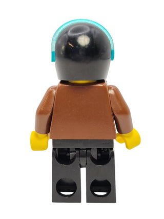 Jacket Brown - Black Helmet with Trans-Light Blue Visor, jbr002 Minifigure LEGO®   