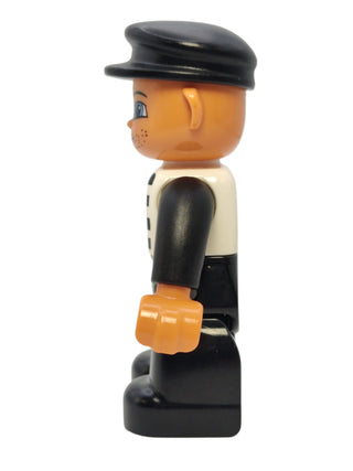 Duplo Figure Male Prisoner - Black and White Striped Shirt with '62019', 47394pb035 Minifigure LEGO®   