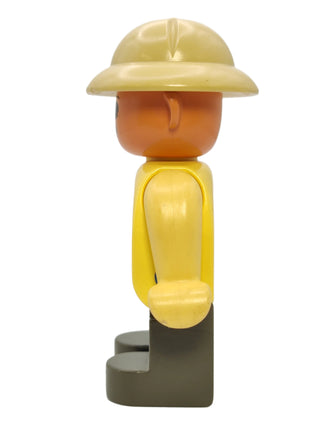 Duplo Figure Male - Tan Top with Pith Helmet, 4555pb073 Minifigure LEGO®   