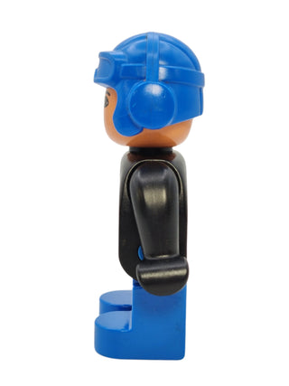 Duplo Figure Police - Black Top with 3 Buttons and Badge, 4555pb062 Minifigure LEGO®   