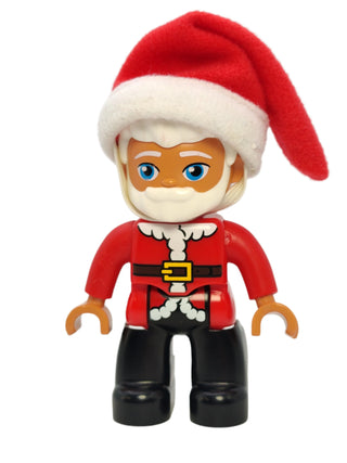 Duplo Figure Santa - Red Top with Belt and White Fur Trim Pattern, 47394pb228 Minifigure LEGO®   