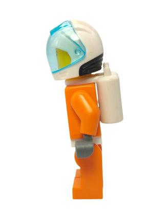 Astronaut - Orange Spacesuit with Dark Bluish Gray Lines and Freckles, cty1008 Minifigure LEGO®   