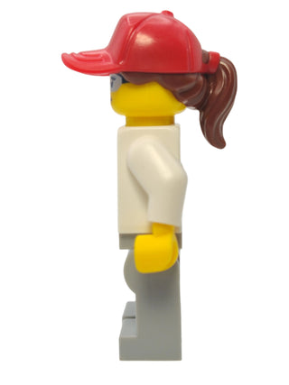 Scientist - Red Cap with Ponytail Hair and Blue Goggles, cty1069 Minifigure LEGO®   