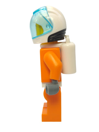 Astronaut - Orange Spacesuit with Dark Bluish Gray Lines and Moustache, cty1061 Minifigure LEGO®   