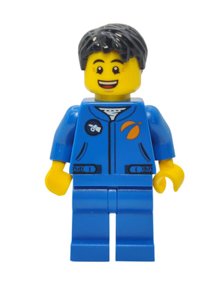 Astronaut - Blue Jumpsuit with Queasy and Open Mouth Smile, cty1040 Minifigure LEGO®   