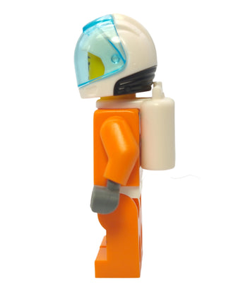 Astronaut - Orange Spacesuit with Dark Bluish Gray Lines and Open Mouth Smile, cty1065 Minifigure LEGO®   