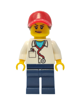 Personal Trainer - Female with Red Ball Cap and Reddish Brown Ponytail, cty1418 Minifigure LEGO®   