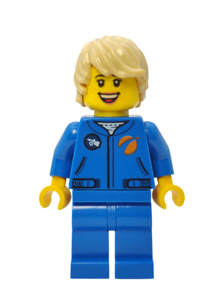 Astronaut - Blue Jumpsuit and Tan Hair Tousled with Side Part, cty1067 Minifigure LEGO®   